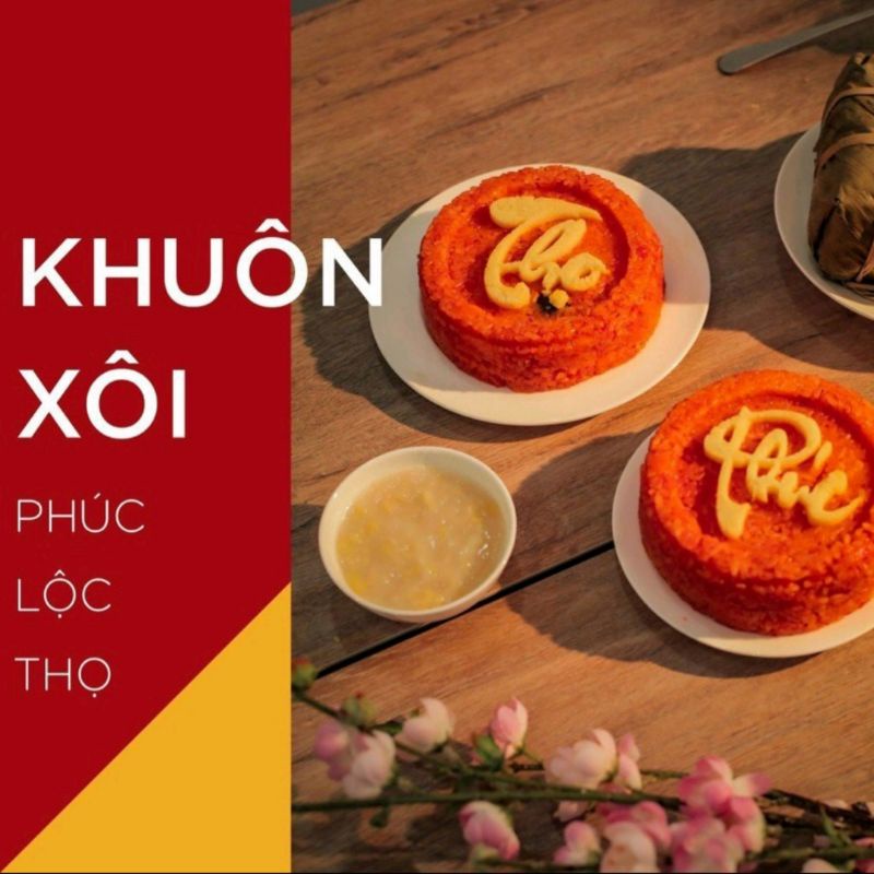 KHUÔN XÔI PHÚC LỘC THỌ KÍCH THƯỚC 12x7cm
