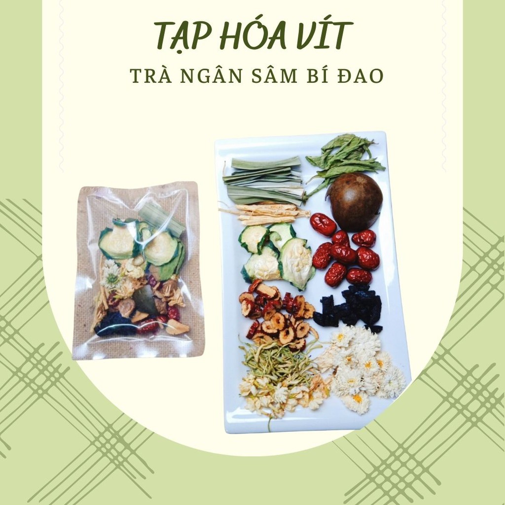 [Mã 267FMCGSALE giảm 8% đơn 500K] Trà Sâm Bí Đao Thanh Nhiệt Trà Thảo Mộc Tiêu Đờm