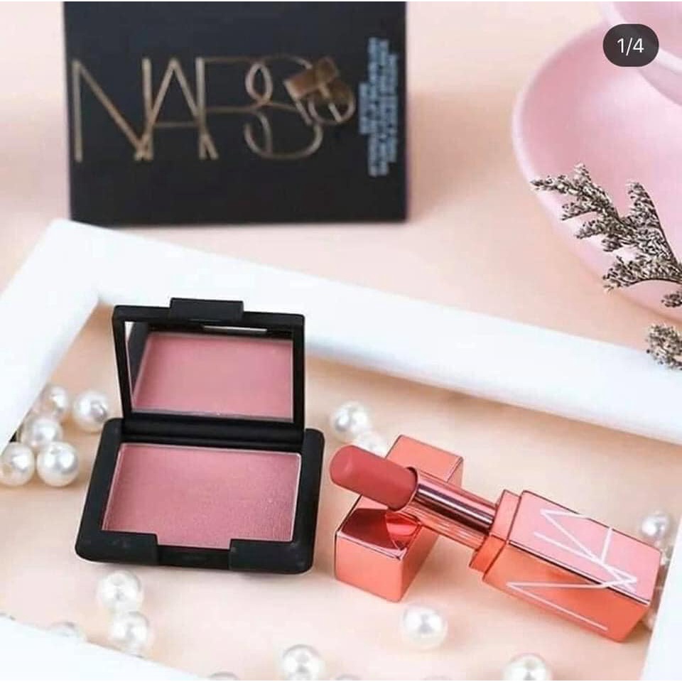 Set Phấn Má + Son Nars Softcore After Glow Lip Balm/ Blush Set