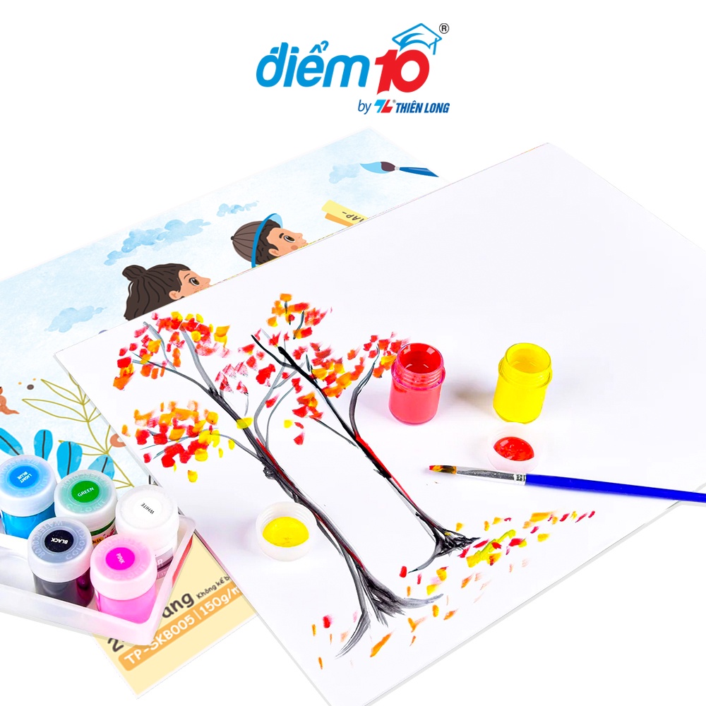 Vở vẽ A4 Sketch Book for Art Thiên Long Điểm 10 TP-SKB005 Giấy dày không lem qua trang sau