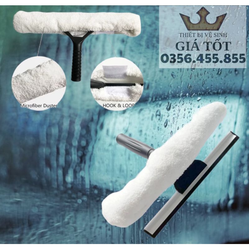 Bông thỏ gạt kính cầm tay chữ T siêu sạch 35cm hàng nhập khẩu ( sản phẩm gồm 1 bông + 1 gạt cầm tay)