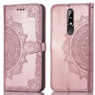 Bao Da Điện Thoại PU Nắp Lật Có Giá Đỡ Hình Hoa Cho Nokia 5.1 Nokia 5.1 Plus TA-1105 Nuo 5.1 1108 Nokia5.1
