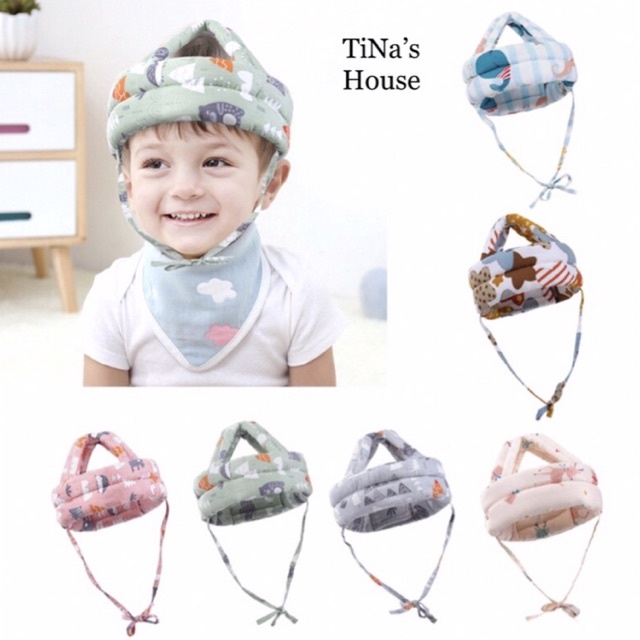Mũ bảo hộ / Nón bảo hiểm chống va đập bảo vệ vùng đầu cho bé thoải mái vận động - TiNa’s House