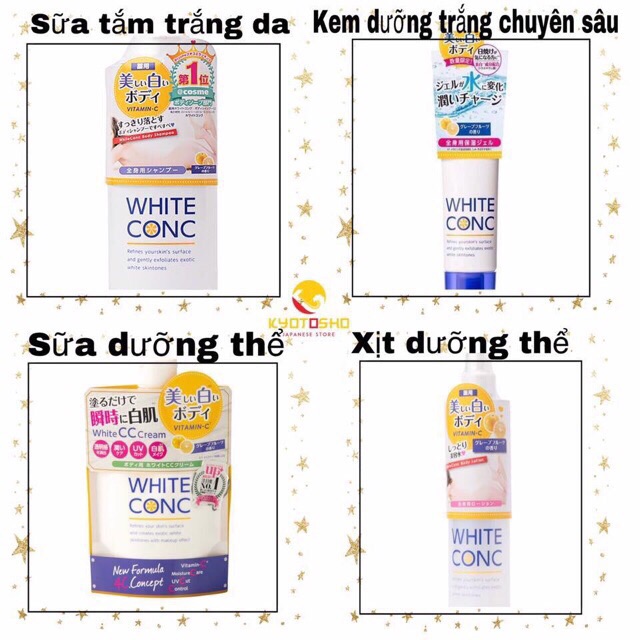 (Bill - sẵn) Sữa Tắm Trắng Da White Conc Body 360ml | BigBuy360 - bigbuy360.vn