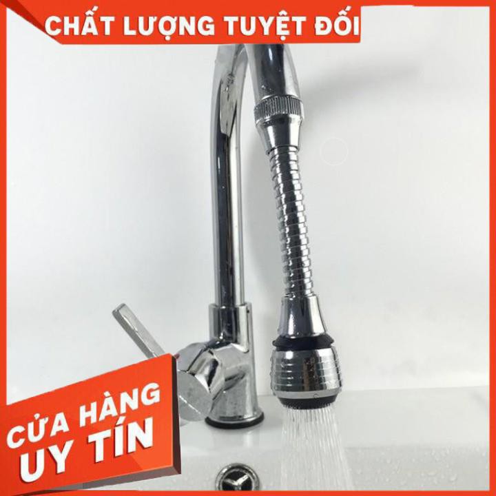 [XẢ KHO+FREE SHIP] Vòi xịt tăng áp xoay 360 - đầu nối dài rửa bát