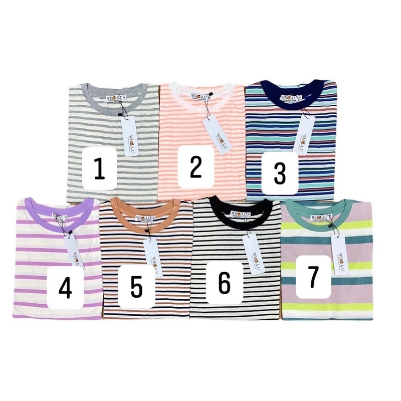 Áo thun sọc ngang whoau xuất Hàn