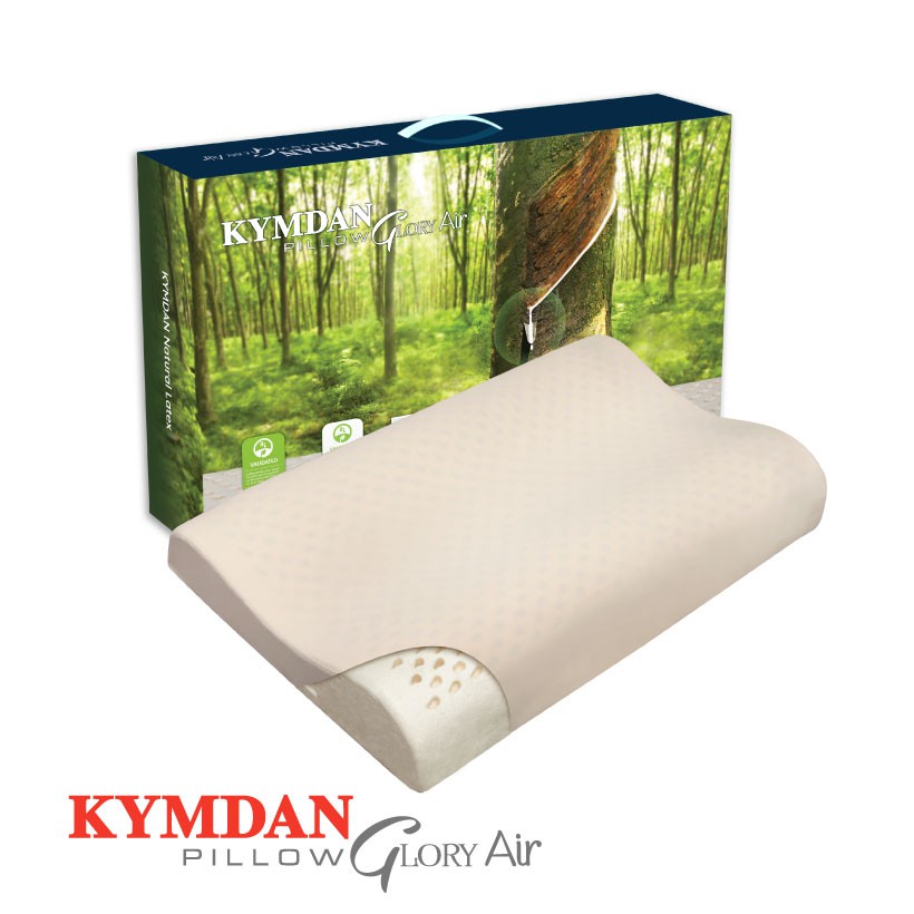 [Mã LIFEBK1T giảm 8% tối đa 1 Triệu đơn 500k] Gối cao su thiên nhiên KYMDAN Pillow Glory Air - Tặng 1 áo gối