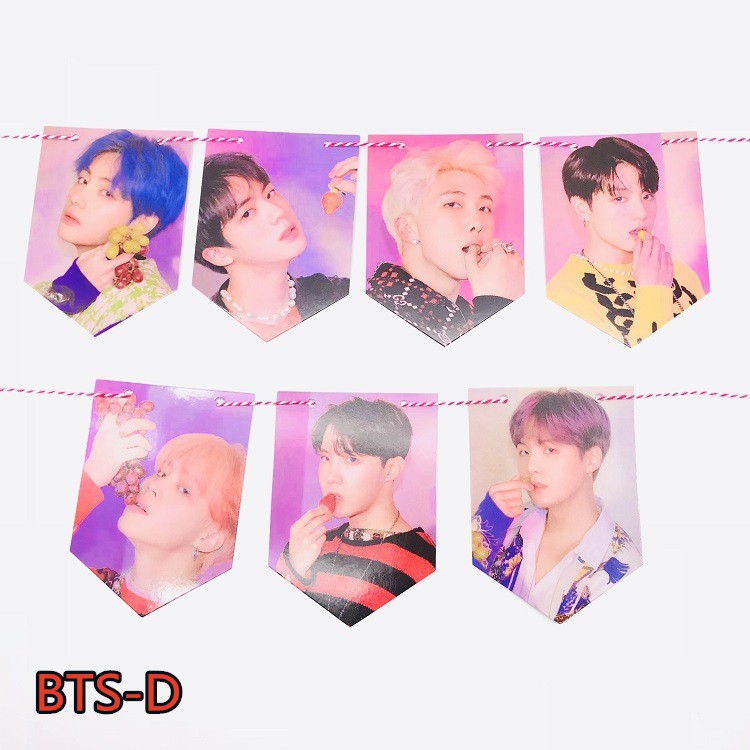 KPOP BTS MAP OF THE SOUL PERSONA Paper Flag HD Hang up Photo Banner Home Decor