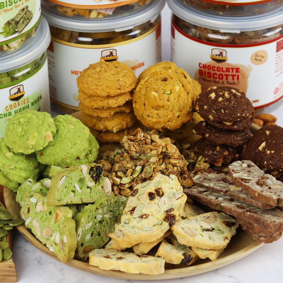 BÁNH BISCOTTI COOKIES GRANOLA dành cho người ăn kiêng, giảm cân, tiểu đường, tập gym | BigBuy360 - bigbuy360.vn