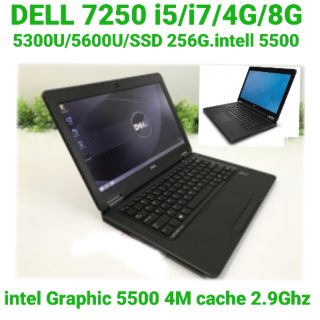 Laptop dell 7250 siêu sang, siêu đẹp chơi game cơ bản, đồ hoạ, cấu hình 5600U, ram 4G, 8G