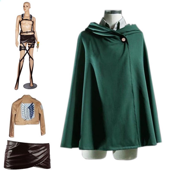 Bộ Áo Choàng Dài Hóa Trang Nhân Vật Anime Attack on Titan Phong Cách Mới 2022