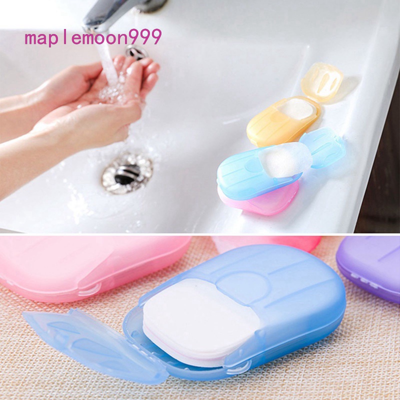 [Hàng mới về] Hộp xà phòng giấy dùng một lần tiện lợi khi đi du lịch tùy chọn màu sắc