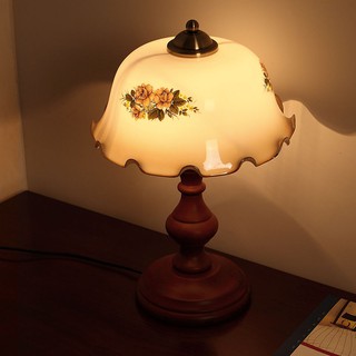 ☽►Trung Quốc mới phòng ngủ đèn đầu giường khách nghiên cứu mục vụ châu Âu phức hợp cổ điển gỗ rắn cũ Thượng Hải bà