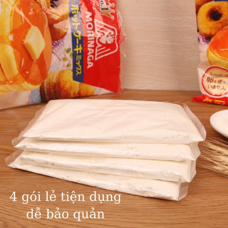 Bột làm bánh pancake morinaga làm bữa phụ cho bé 600g