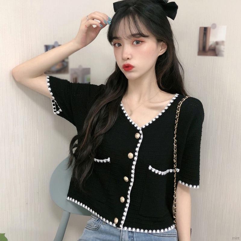 [ Mã FAHOTCB1505 giảm 10K đơn bất kỳ] Áo Cardigan Dệt Kim Ngắn Tay Cho Nữ | BigBuy360 - bigbuy360.vn