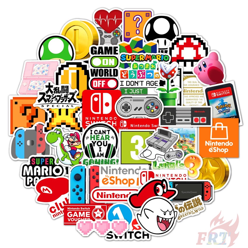 Bộ 100 Cái/Bộ ❉ Sticker Dán Trang Trí Máy Chơi Game Nintendo Switch ❉ Miếng Dán Trang Trí Thời Trang Chống Thấm Nước