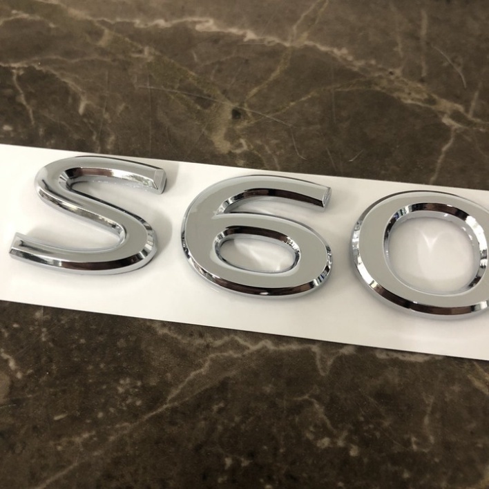Decal tem chữ hợp kim inox S600 dán trang trí xe ô tô mã MBS600 (HÀNG LOẠI 1)