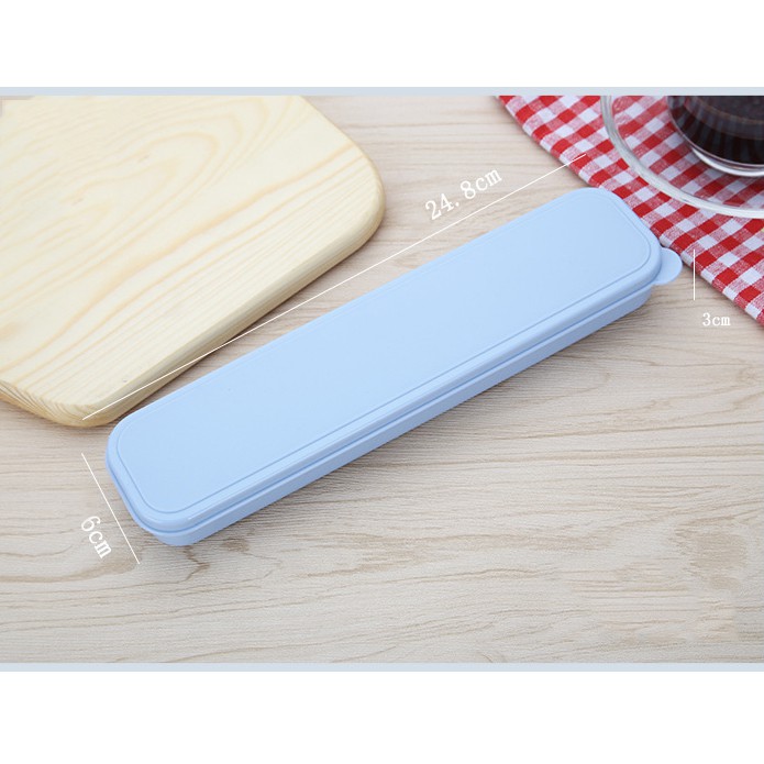 Hộp Nhựa đựng muỗng đũa vệ sinh du lịch / văn phòng tiện dụng (Không Bao Gồm Muỗng Đũa) #C420