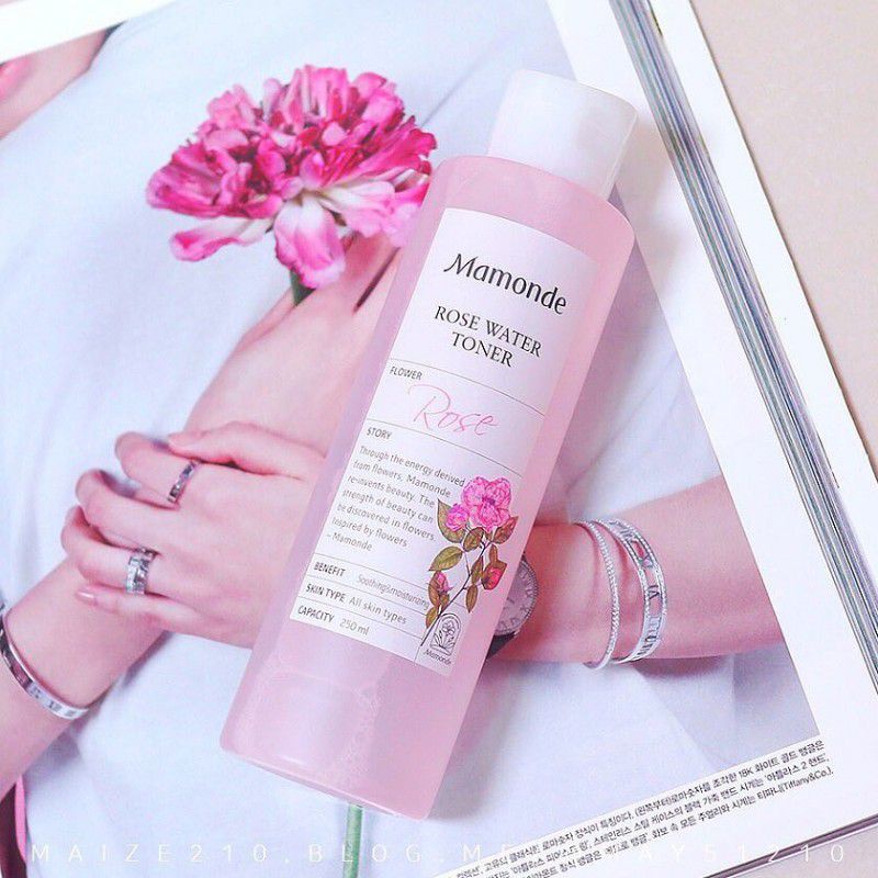 Nước Hoa Hồng Mamonde Rose Water Toner 250ml, Toner hoa hồng không cồn dành cho mọi loại da