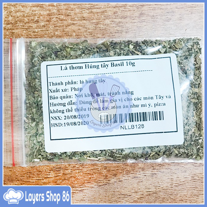 Lá húng tây Basil/ Lá Basil- gói 10gr