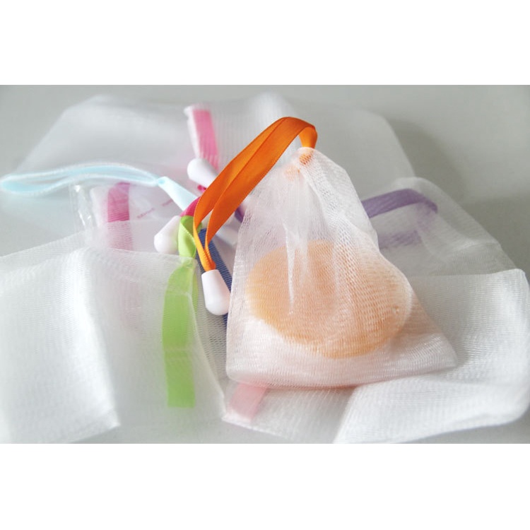 Túi Lưới Đựng Xà Phòng Tạo Bọt Tiện Lợi, Túi Tạo Bọt Có Dây Rút Soap Foaming Mesh Bag (loại 2 lớp dày dặn) - LAI'S STORE