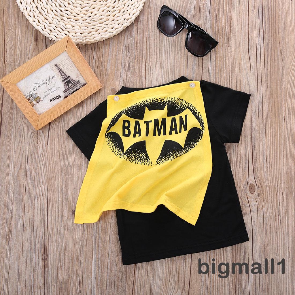 Áo Thun Ngắn Tay Hóa Trang Hoạt Hình Cho Bé Trai