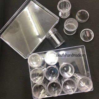Hộp Mica 12 ô lớn có nắp