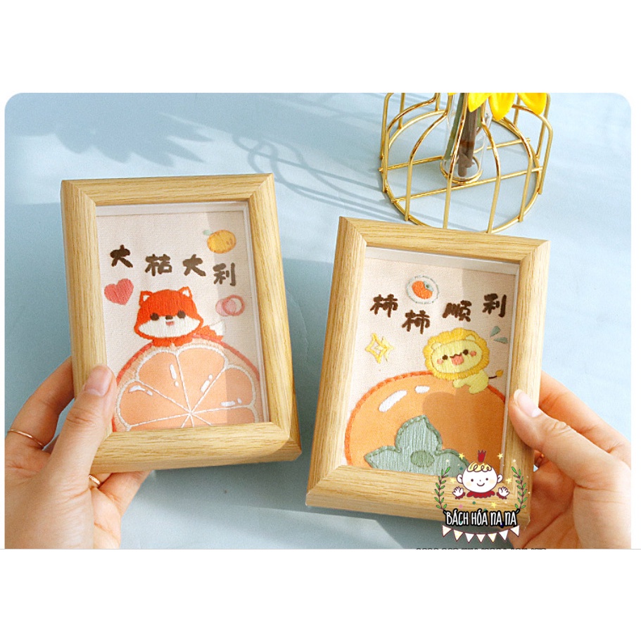 Combo Gói Nguyên Liệu tự bạn Thêu Tranh Trang Trí - DIY Tự Thêu Tay - Home Decor Phong cách Hàn Quốc - Bách hóa Na Na