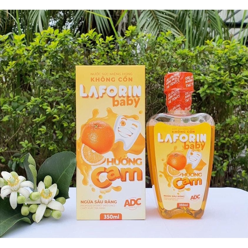 Nước Súc Miệng LAFORIN Baby Hương Cam Mới - Răng Bé Khỏe, Mẹ An Tâm ( Chai 350ml)