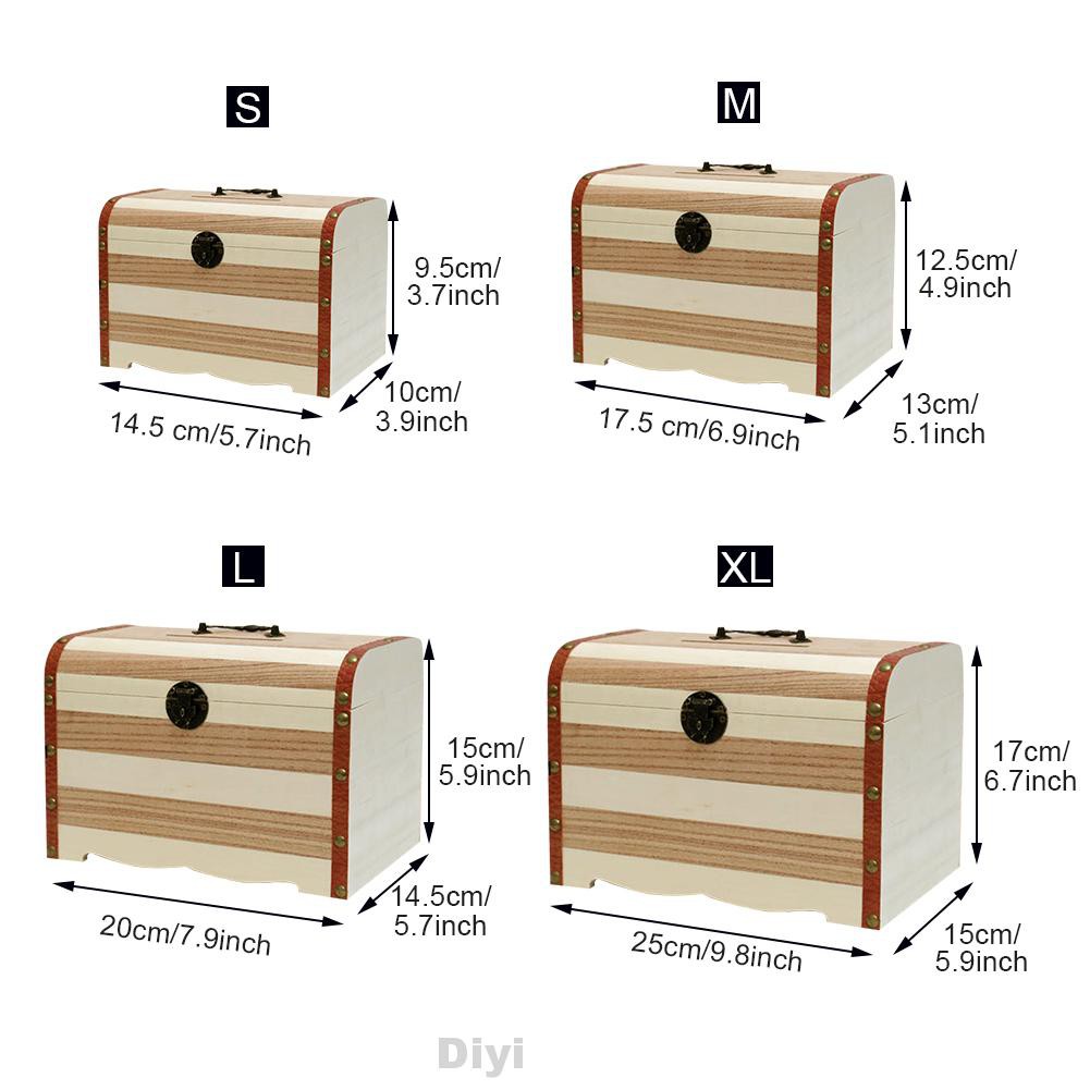 Hộp Đựng Tiền Tiết Kiệm Bằng Gỗ Hình Hộp Kho Báu Độc Đáo
