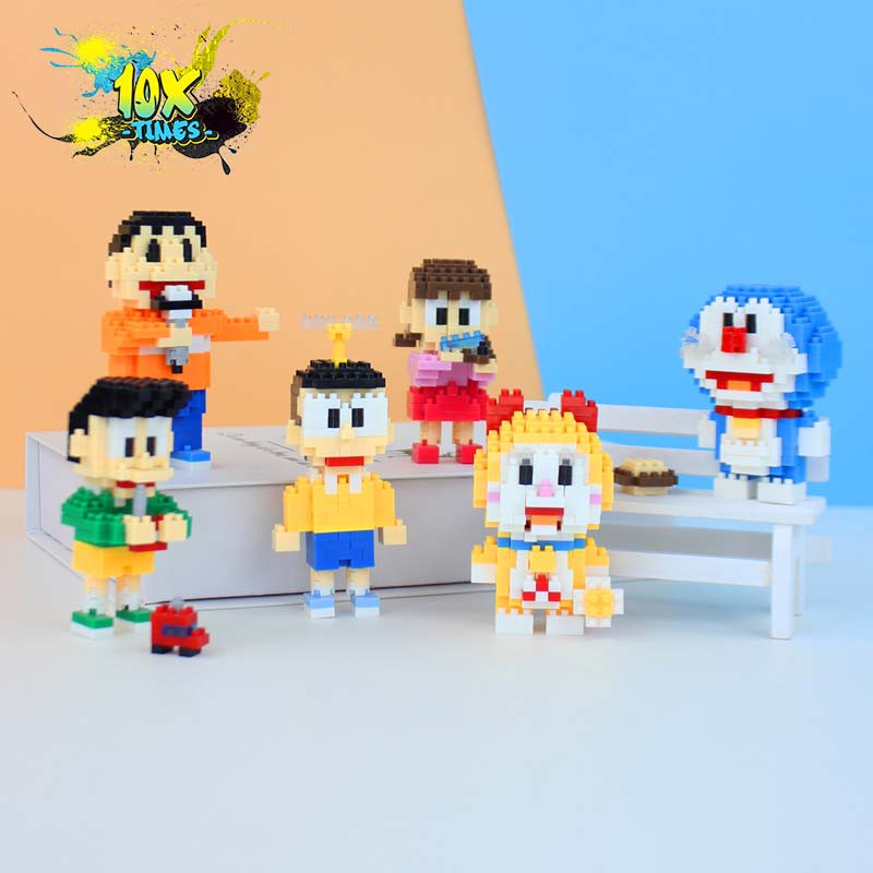 (10cm) mô hình lắp ráp 3D doraemon, hoạt hình nobita dễ thương quà tặng sinh nhật, quà tặng bạn gái