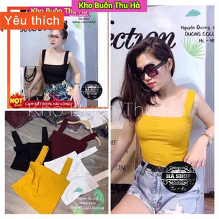Áo 2 dây bản to chất thun co dãn