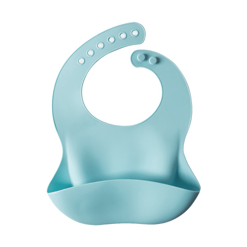 Yếm Ăn Silicone Cấp Thực Phẩm Chống Nước Có Thể Điều Chỉnh Cho Bé Sơ Sinh