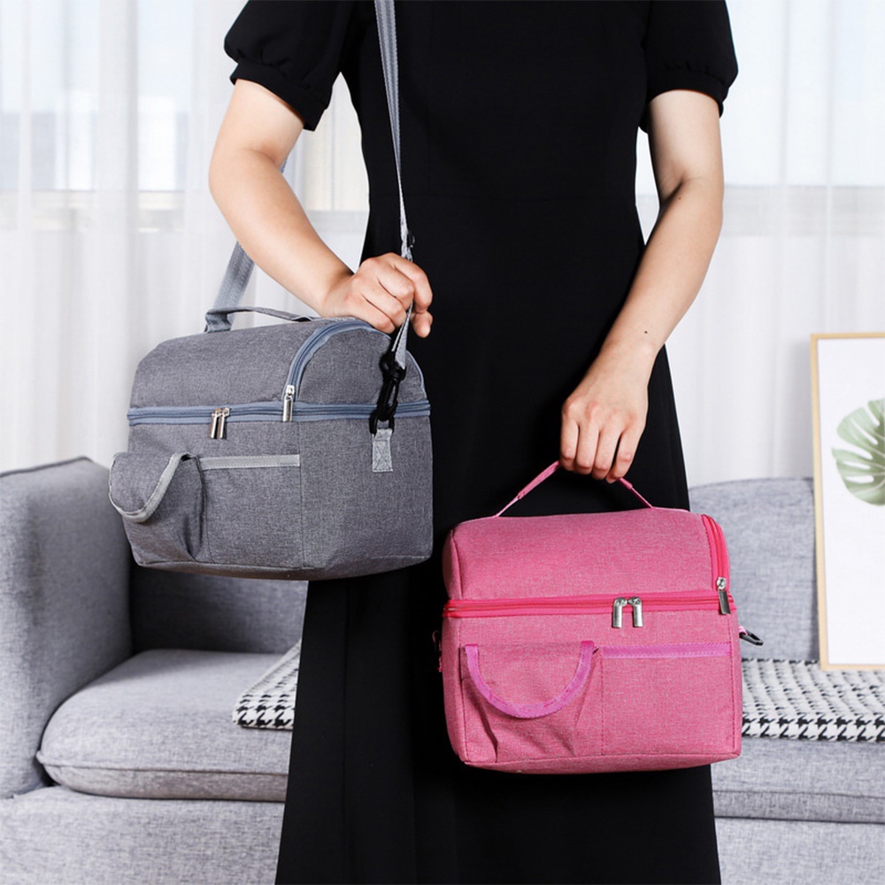 Túi Đựng Hộp Cơm Trưa Lót Giấy Nhôm Dày Dặn Cách Nhiệt Chống Thấm Nước Tiện Dụng