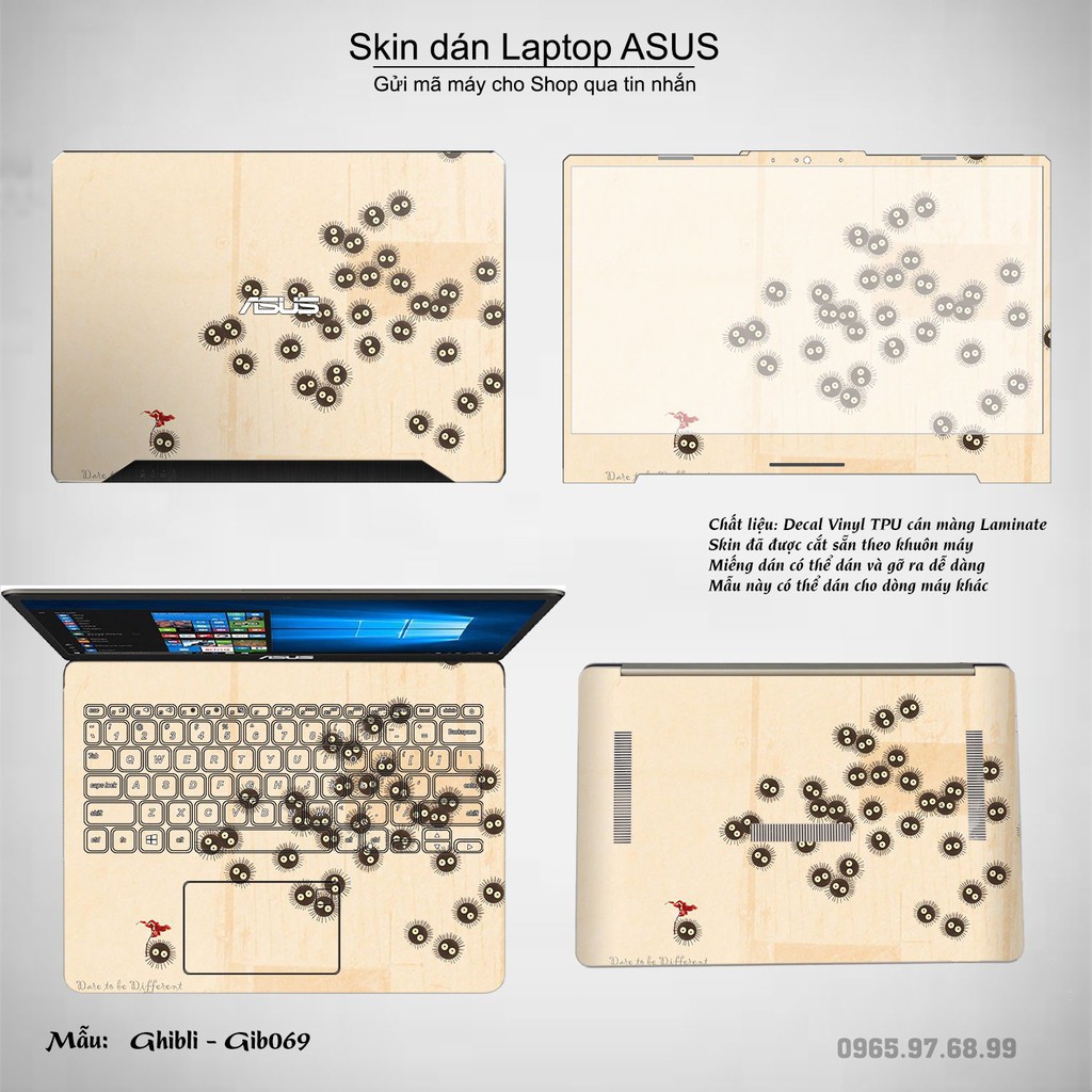 Skin dán Laptop Asus in hình Ghibli _nhiều mẫu 11 (inbox mã máy cho Shop)