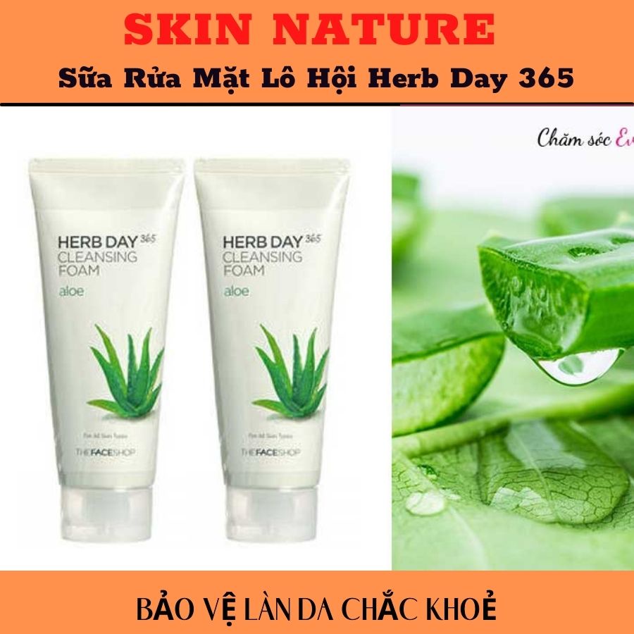 Sữa Rửa Mặt Nha Đam Tạo Bọt THEFACESHOP HERB DAY 365 - 170ml