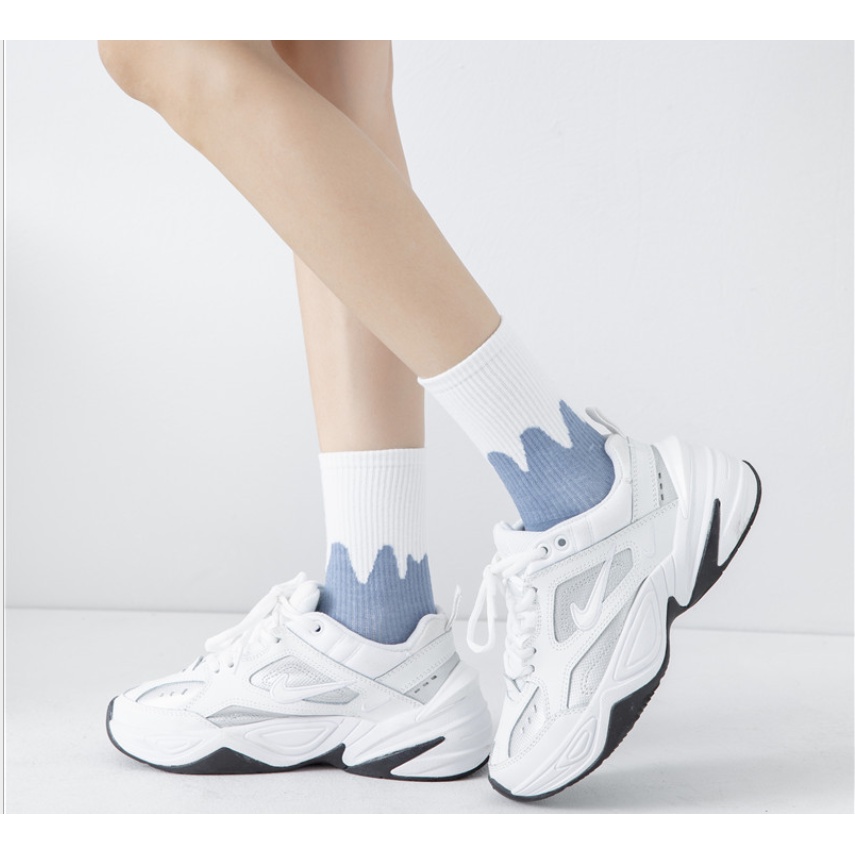 Tất vớ nữ cổ cao caro cotton phong cách hàn quốc dày dặn cute TN10