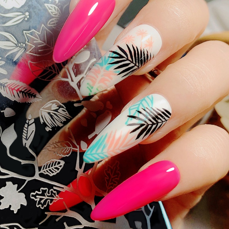 Set Khuôn Trang Trí Móng Tay Nghệ Thuật Họa Tiết Hoa Và Bướm