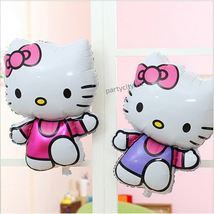 Set trang trí sinh nhật bé gái chủ đề bóng hello kitty siêu đáng yêu