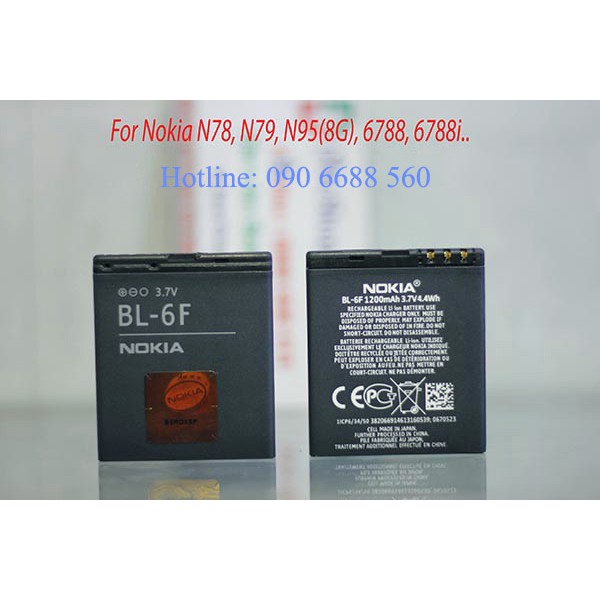 Pin Nokia BL6F Dùng Cho N96/N95(8g)/N78/N79