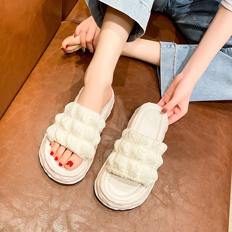 Dép Quai Ngang Đế Dày Thời Trang Cho Nữ