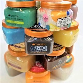 Tẩy da chết cơ thể Tree Hut Shea Sugar Scrub 510gr từ đường hữu cơ, hàng USA, an toàn lành tính, trắng sáng mềm da