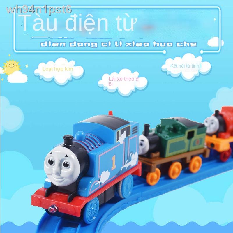 ☬ ❃ ✥◇✳Đồ chơi hợp kim tàu ​​hỏa Thomas Bộ đường ray kéo ngược từ tính cho trẻ em Mô hình cậu bé 3-6 tuổi