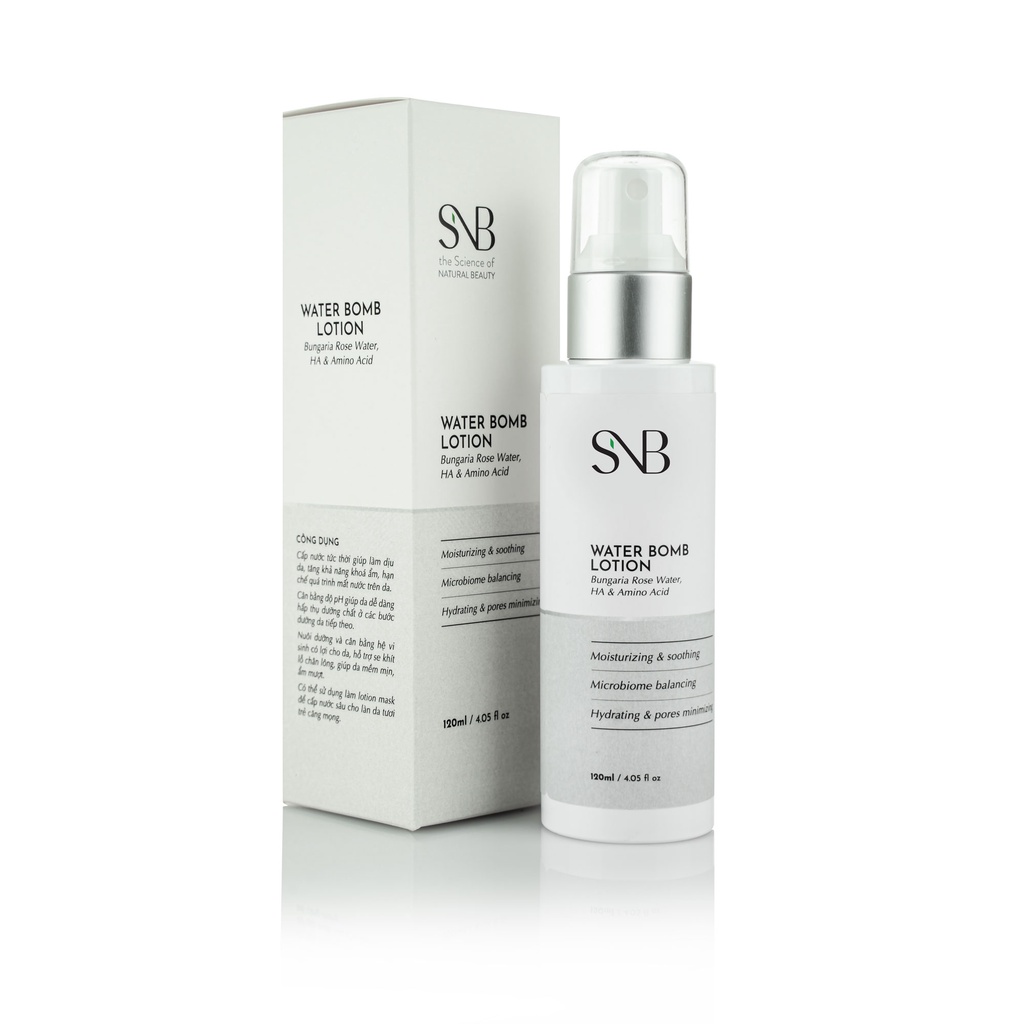 Nước dưỡng siêu cấp nước SNB WATER BO.MB LOTION 120ml - Cấp Nước Tức Thời, Làm Da Mịn Màng, Ẩm Mượt