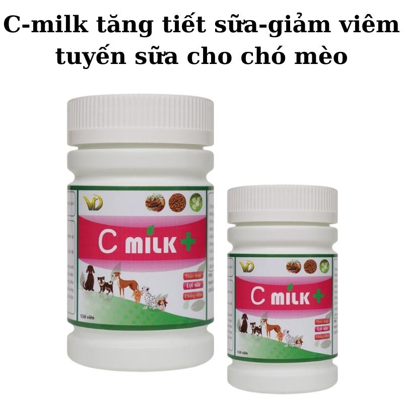 C-milk tăng tiết sữa giảm viêm tuyến sữa cho chó mèo thú cưng-alopetstore