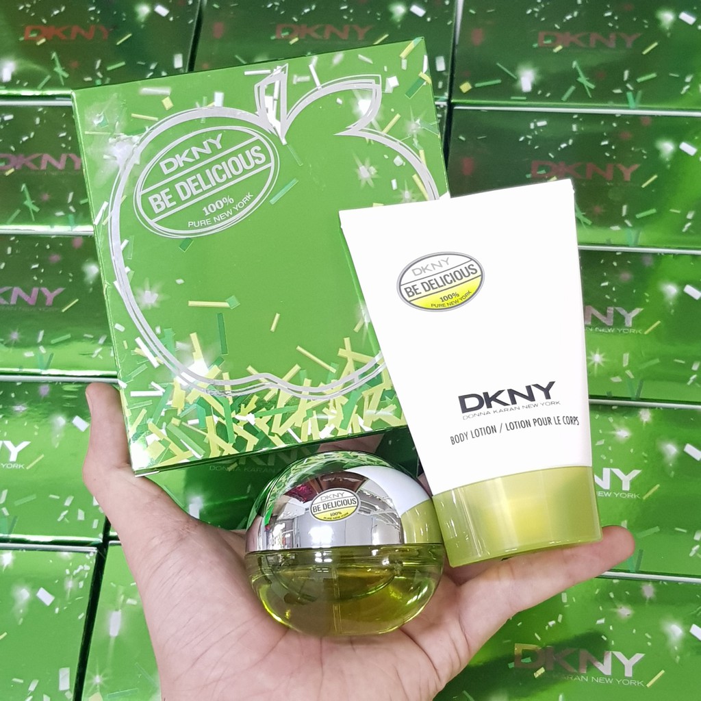 [ CHÍNH HÃNG ] Bộ Nước Hoa DKNY be delicious EDP 30ml + Tặng Body lotion 100ml