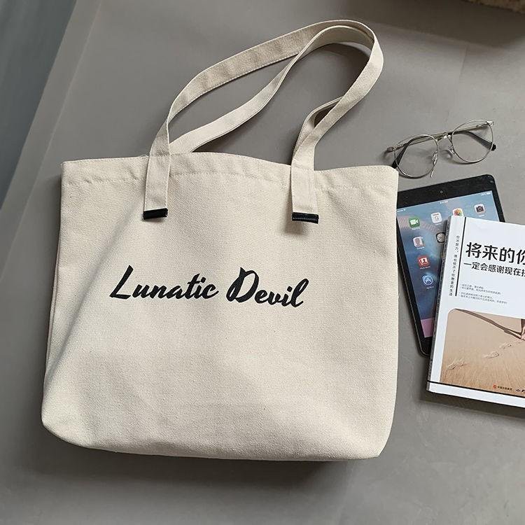 Túi tote túi vải canvas Lunatic Devil phong cách Hàn quốc