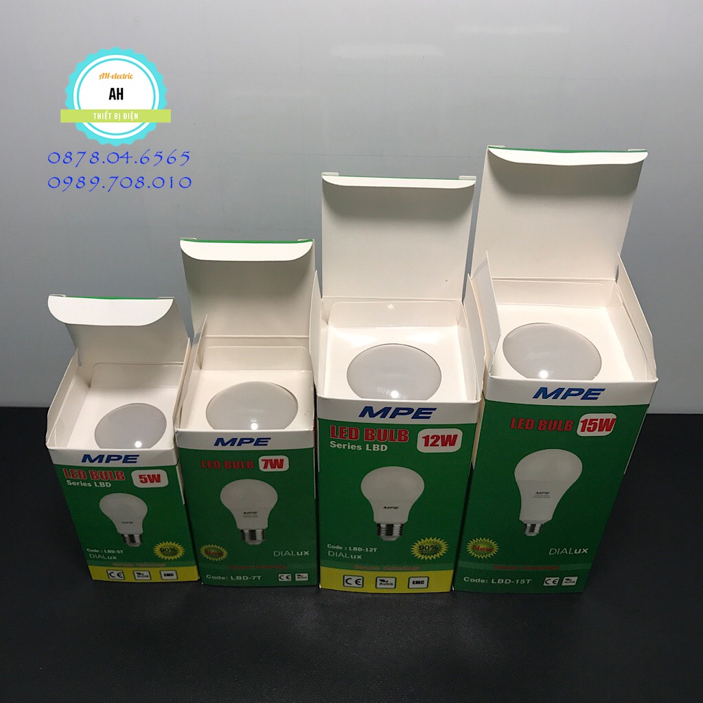 Đèn led bulb , led bulb mpe, bóng led Mpe 5w 7w 12w 15w chính hãng bảo hành 12 tháng