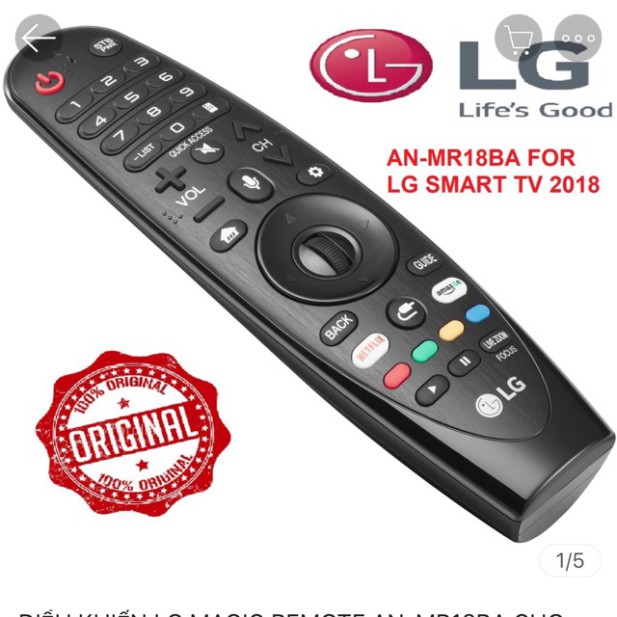 TV ĐIỀU KHIỂN TV LG Smart Chuột Bay Micro đời mới nhất MAGIC REMOTE CHO SMART TV  [Hàng chính hãng LG] Hộp Đựng Cao Cấp