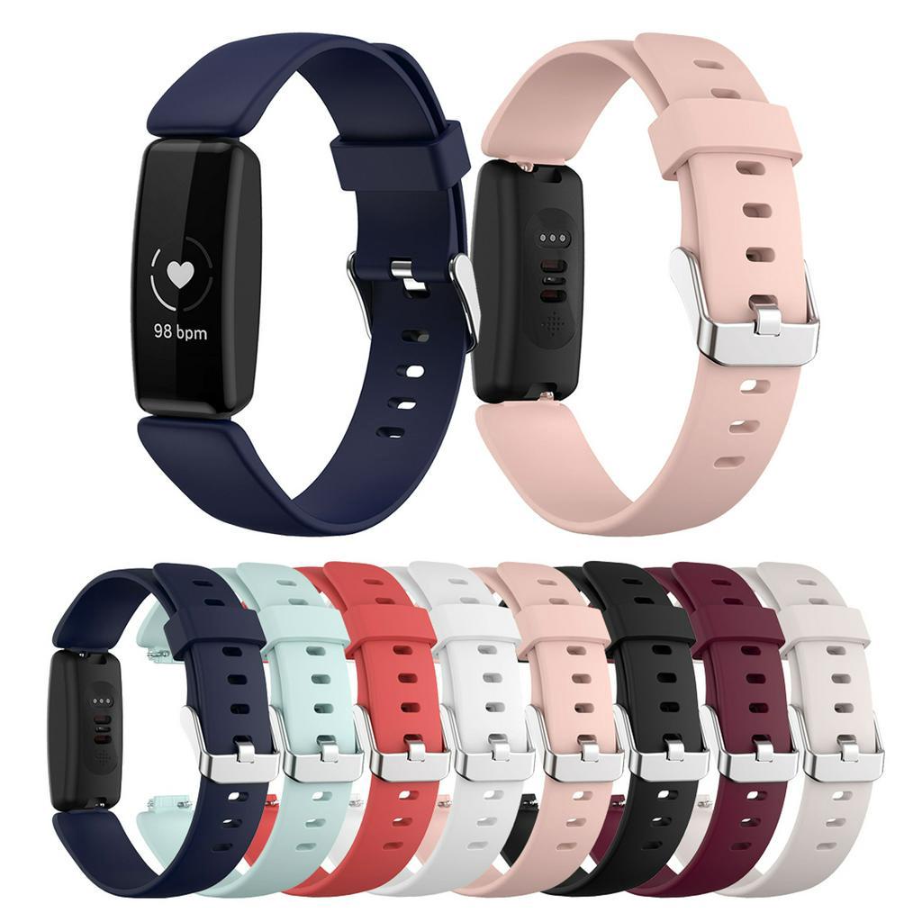 Dây Đeo Thay Thế Chất Liệu Silicon Màu Trơn Cho Fitbit Inspire 2